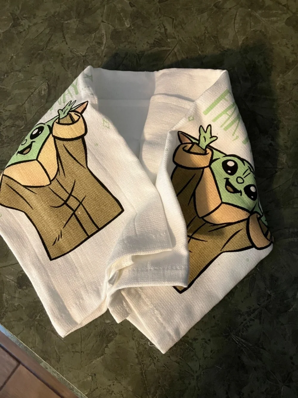STAR WARS GROGU OFFICIAL Disney Mandalorian set of 2 dish towels 100% cotton